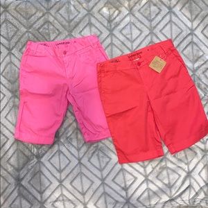 Girls Lands’end size 8 Bermuda shorts